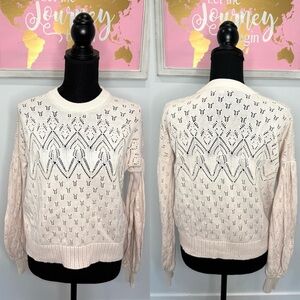 Joie Cashmere Blend Pale Pink Sweater (XXS)